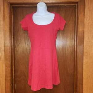 Vintage Y2K Moda International Red Jersey Fitted Dress Sz M